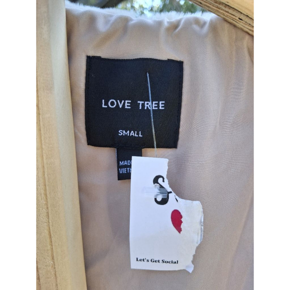 Women's Love Tree Beige Faux Fur Hooded Teddy Jacket Size S - Picture 8 of 12